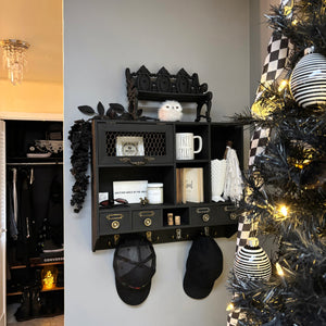 Spontaneous DIY: Painting Our Farmhouse Apothecary Cabinet Black