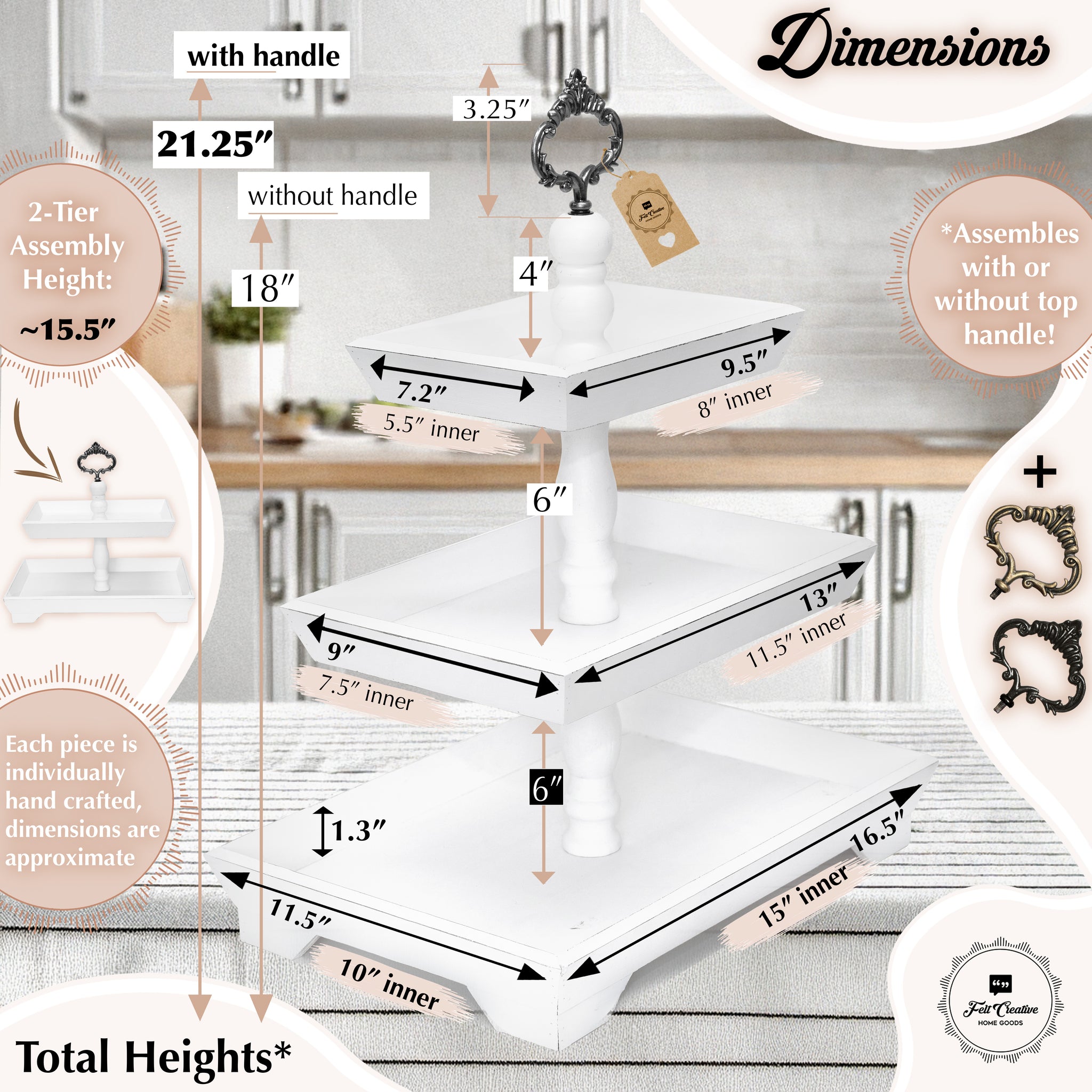 Wood Serving Tray Dimensions