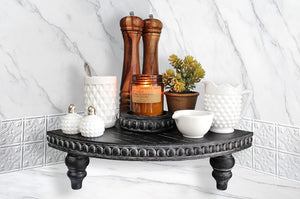 A beaded riser acts as one of the pedestal risers for decor, showcasing a round riser design perfect for displaying items stylishly.