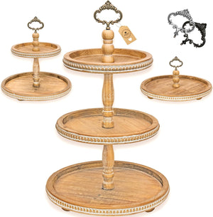 3 tier serving tray wooden with a tiered wooden serving tray design, showcasing a large tiered serving tray with a wood 3 tiered tray construction.