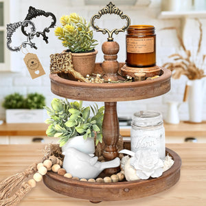 Stunning coffee table tray or rustic cupcake stand and beautiful wooden serving tray.